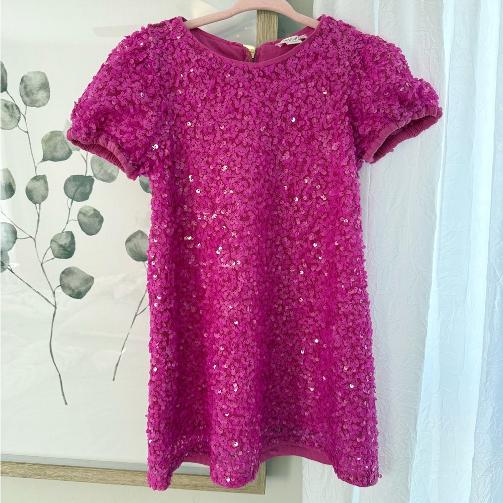 Crewcuts - Pink Sequin Dress kids size 5